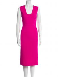 Antonio Berardi Sleeveless Wool Dress In Fuchsia at The Real Real