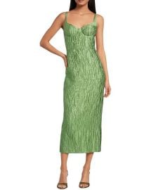 Antonio Melani Campbell Jacquard Sweetheart Neck Sleeveless Midi Dress Dillardx27s at Dillards