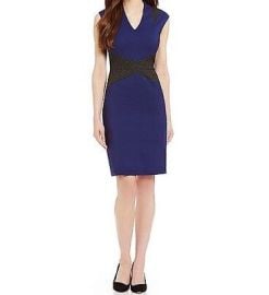 Antonio Melani Playing Favorites Carden Colorblocked Sheath Dress Size 4 eBay at eBay