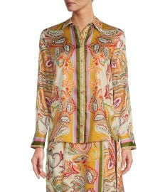 Antonio Melani Polina Paisley Long Sleeve Coordinating Button Down Blouse Dillardx27s at Dillards