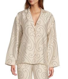 Antonio Melani x Elizabeth Damrich Dali Printed Satin Twill Blouse at Dillards