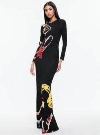 Ao X Tom Wesselmann Delora Open Back Maxi Dress In Natural Beauty Alice Olivia at Alice + Olivia