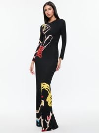 Ao X Tom Wesselmann Delora Open Back Maxi Dress In Natural Beauty Alice Olivia at Alice + Olivia