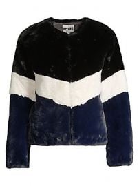 Apparis - Brigitte Colorblock Faux Fur Jacket at Saks Fifth Avenue