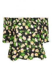 Apple blossom smock bardot top at Topshop