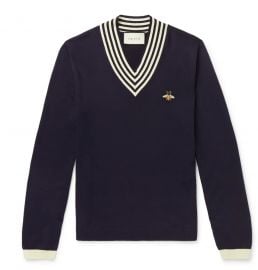 Appliquéd Striped Wool Sweater at Mr Porter