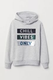 Appliqued Hooded Sweatshirt at H&M