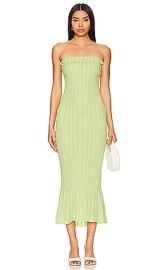 Apres Studio Ruched Strapless Dress In Pear Green at Revolve