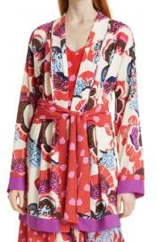 April Floral Mix Print Tie Waist Jacket at Nordstrom