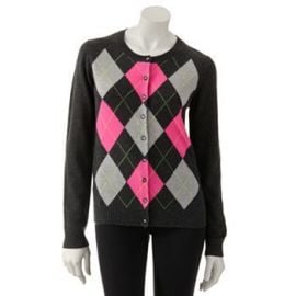 Apt 9 Cashmere Argyle Cardigan at Kohls