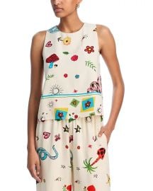Aqua Border Mixed Print Sleeveless Tank Top at Bloomingdales