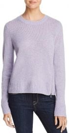 Aqua Cashmere Zip Detail Donegal Sweater at Bloomingdales