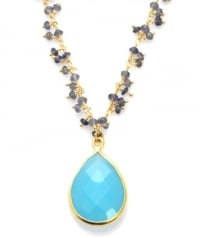 Aqua Chalcedony and Iolite Vision Necklace at Sacred Jewels