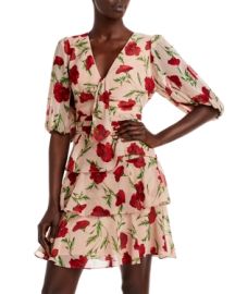 Aqua Floral Print Tiered Dress 100Exclusive at Bloomingdales