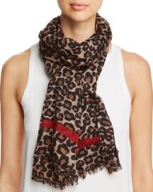 Aqua Leopard Scarf at Bloomingdales