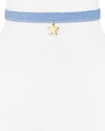 Aqua Lucky Denim Choker  11 8  034 at Bloomingdales