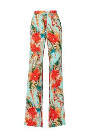 Aqua Multi Print Pants by Badgley Mischka for 55 at Rent the Runway