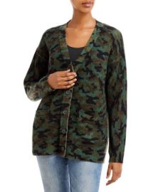 Aqua Oversized Camo Cashmere Cardigan at Bloomingdales