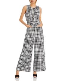 Aqua Tweed Jumpsuit at Bloomingdales