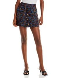 Aqua Tweed Mini Skirt at Bloomingdales