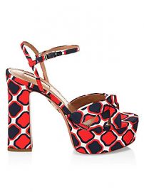 Aquazzura - Baba Printed Platform Sandals at Saks Fifth Avenue