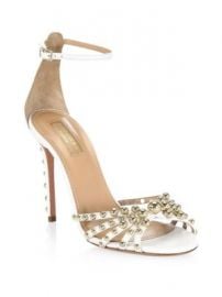 Aquazzura - Bon Bon Leather Sandals at Saks Fifth Avenue