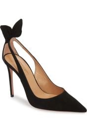 Aquazzura Bow Tie Mesh Pointed Toe Pump at Nordstrom