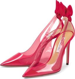 Aquazzura Bow Tie Plexi 105 Pumps at Mytheresa