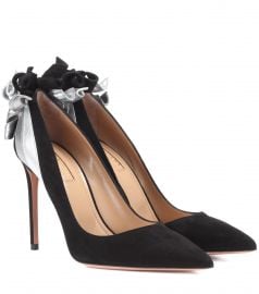 Aquazzura FIRE 105 SUEDE PUMPS at Mytheresa