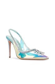 Aquazzura Seduction 105mm crystal pumps at Forward