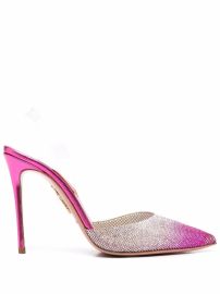 Aquazzura So Nude Crystal plexi-pump - at Farfetch