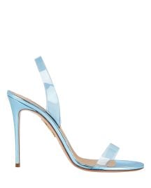 Aquazzura So Nude Metallic Leather Slingback Sandals at Intermix