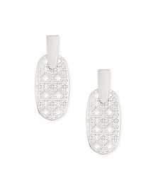 Aragon Bright Silver Drop Earrings In Bright Silver Filigree at Kendra Scott