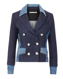 Arberie Mixed-Media Dickey Jacket at Veronica Beard