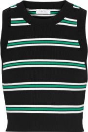 Archer Striped Sleeveless Crop Top by A.L.C. at The Outnet