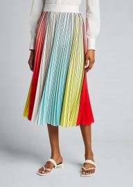 Arden Pleated Midi Skirt at Bergdorf Goodman