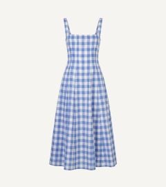 Ardena Ankle Dress | Blue Bonnet Gingham at Cleobella
