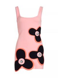 Area Colorblock Flower Tank Dress at Saks Fifth Avenue