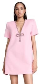 Area Crystal Bow V Neck T-Shirt Dress at Shopbop