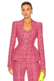 Area Crystal Buckle Hourglass Blazer at Forward