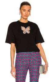 Area Crystal Butterfly T Shirt at Forward