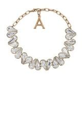 Area Crystal Heart Necklace In Gold at Revolve