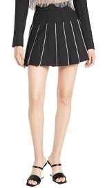 Area Crystal Trimmed Pleated Miniskirt at Shopbop