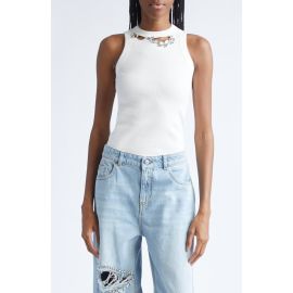 Area Distressed Crystal Rib Tank at Nordstrom