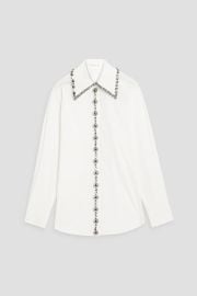 Area Embellished cotton blend poplin shirt at The Outnet