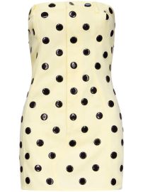 Area Polka dot cotton strapless mini dress at Farfetch