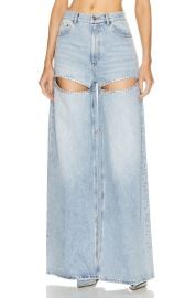 Area Wide Leg Crystal Slit Pant at FWRD