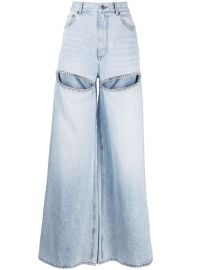 Area Wide Leg Crystal Slit Pant at Farfetch