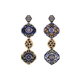 Aretes Rococ Hojita Noche de Van Gogh Bocanegra at Bocanegra