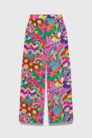 Arezzo Silk Trousers Made With Liberty Fabric Pink Multicolour - Welcome to the Fold LTD at The Fold London